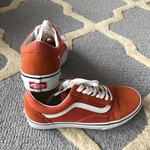 Orange Vans Old Skool: size 8.5 women’s, 7 men’s